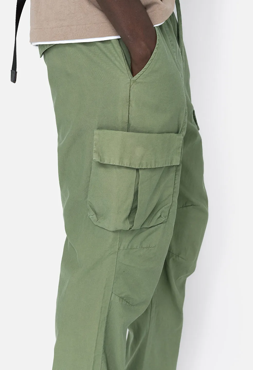 Back Sateen Cargo Pants / Olive