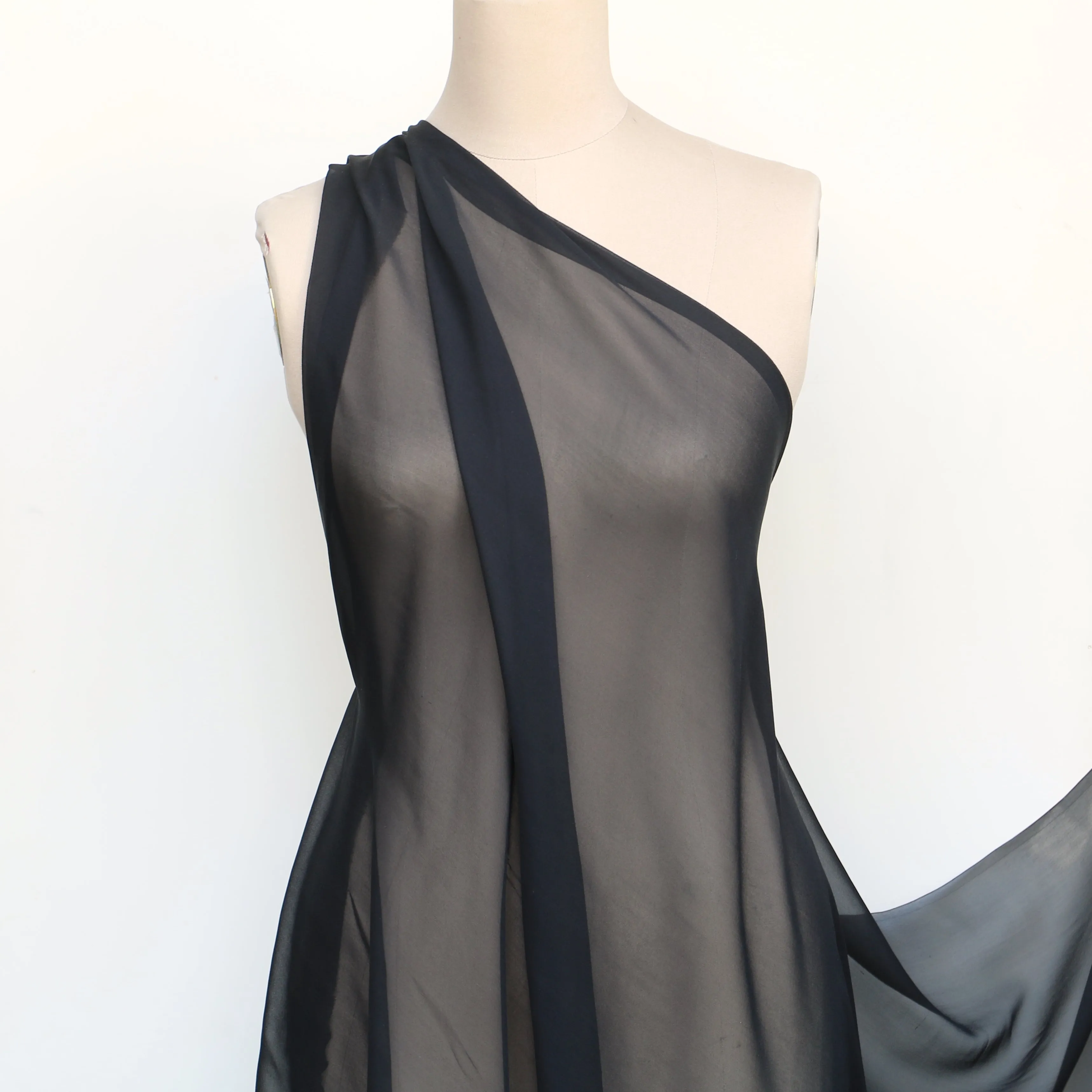 Black Veil Silk Georgette (95cm wide)