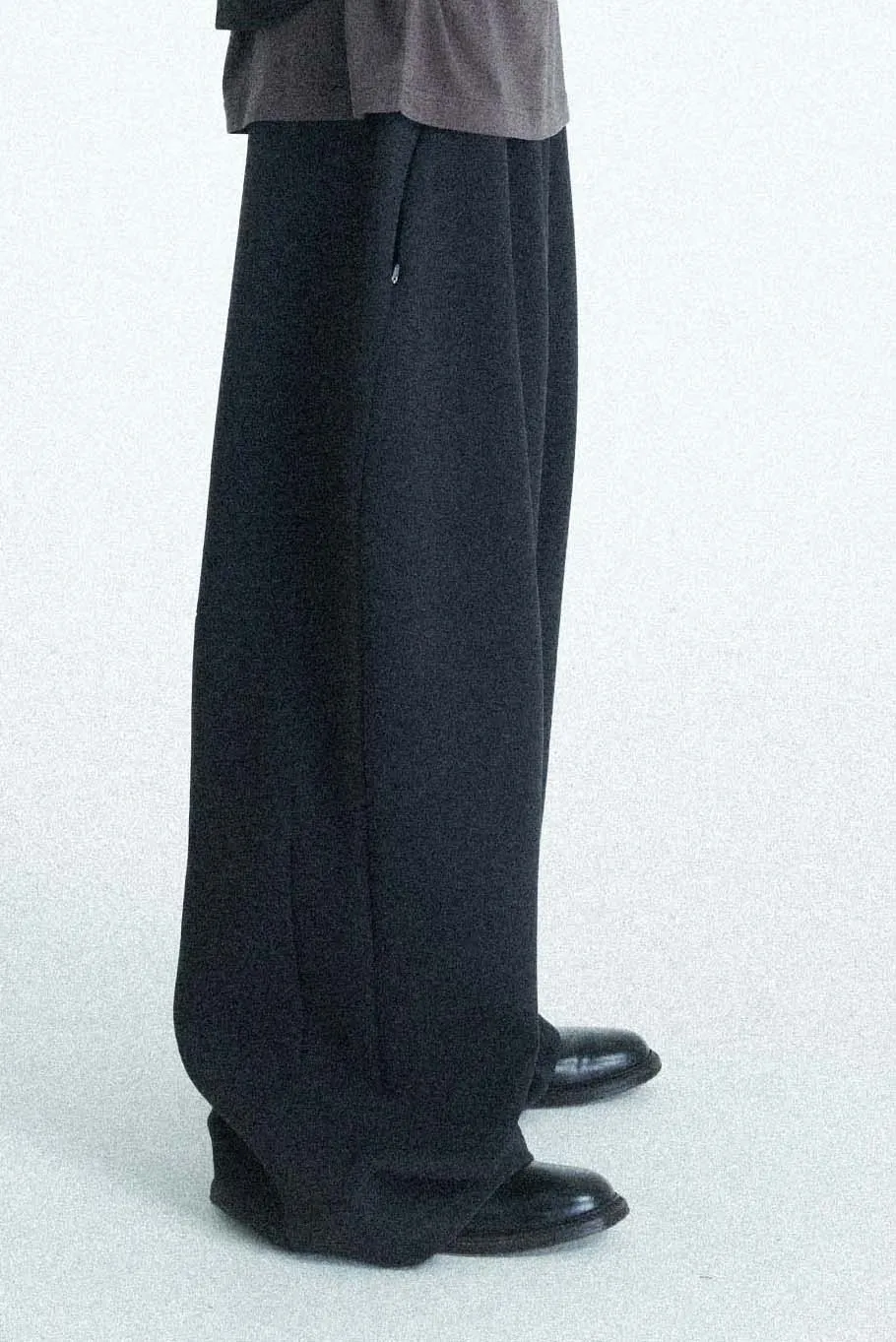 Black Wide Leg Knit Pants