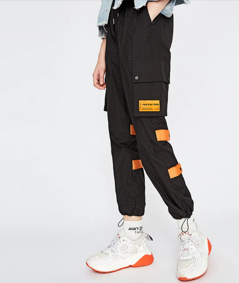 BOOPDO CARGO TROUSERS WITH SIDE POCKET   AND LOGO PRINT 8831902016