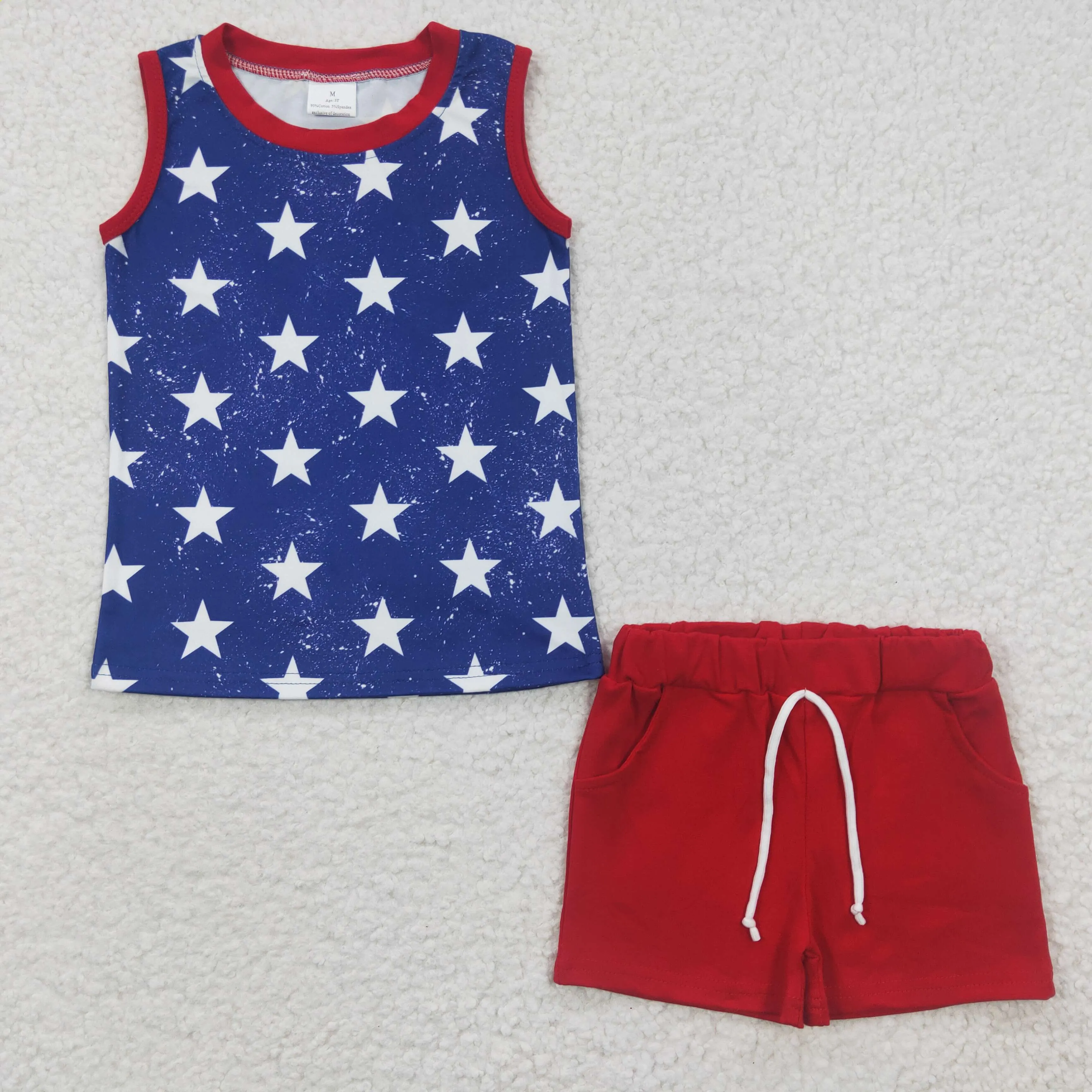 boys star tank tops shorts sets BSSO0220