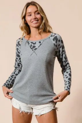 BRUSHED LEOPARD SWEATER