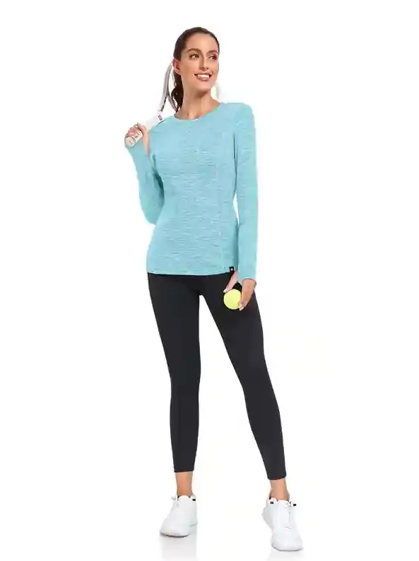 Crew-neck Long-sleeve Fleece Tops for Women