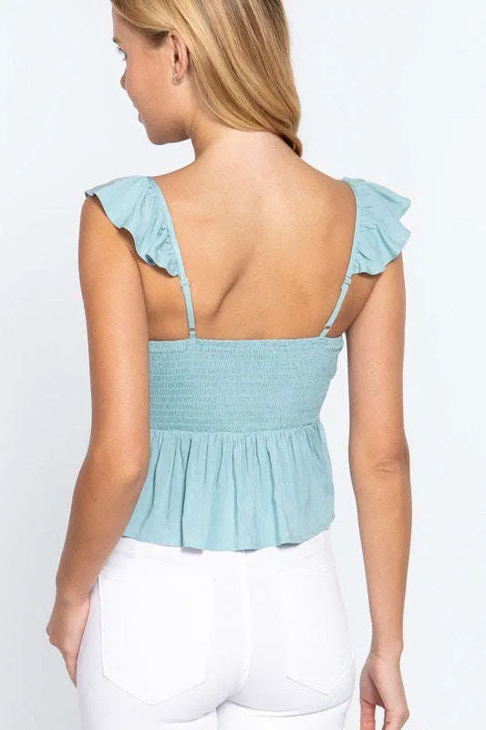 Detailed Peplum Top