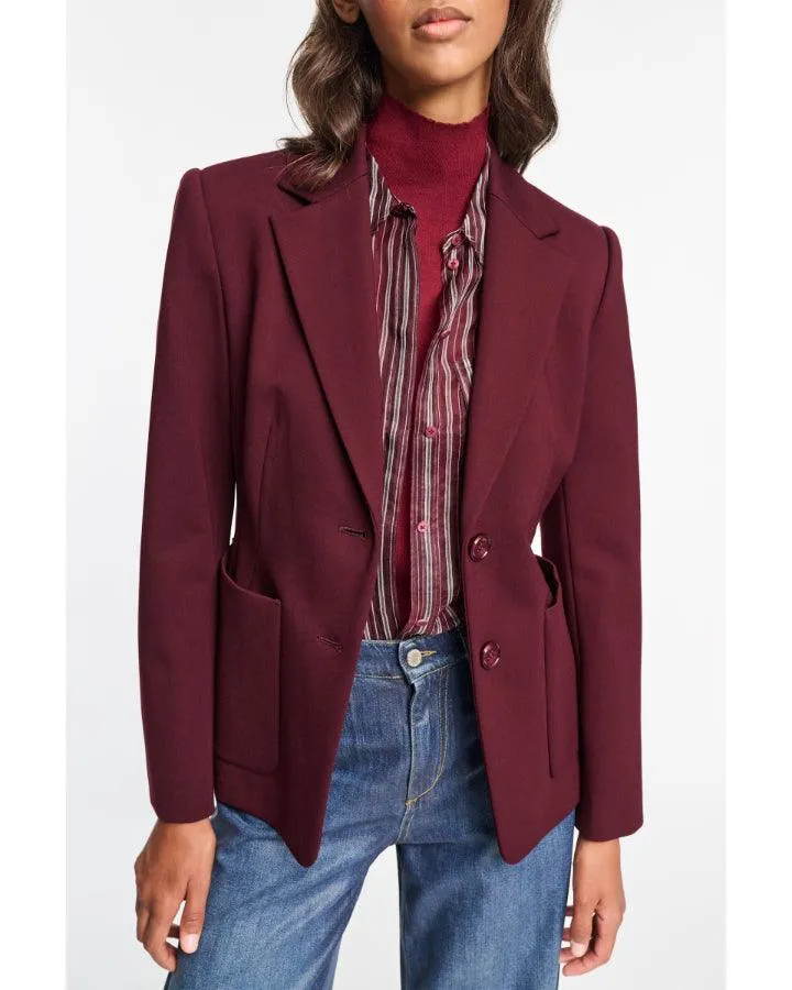 Dorothee Schumacher Emotional Essence Jacket Dark Burgundy