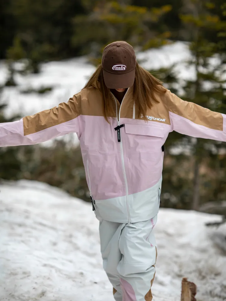 Drysnow Pink Patchwork 3L Ski Jacket - Unisex