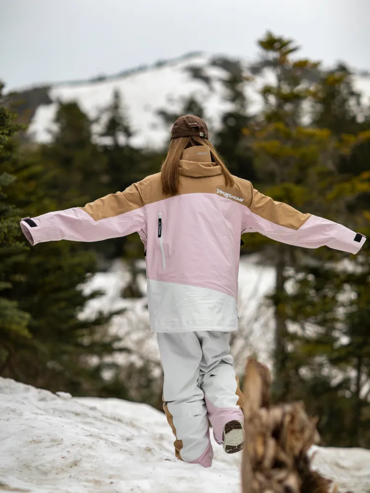 Drysnow Pink Patchwork 3L Ski Jacket - Unisex