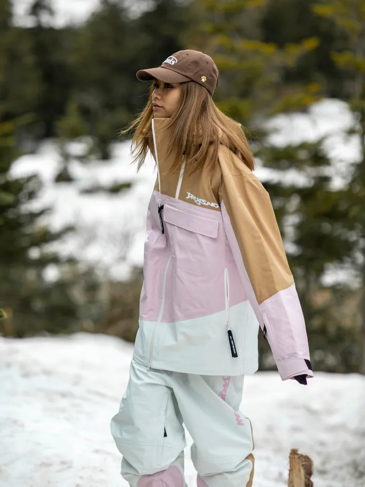 Drysnow Pink Patchwork 3L Ski Jacket - Unisex