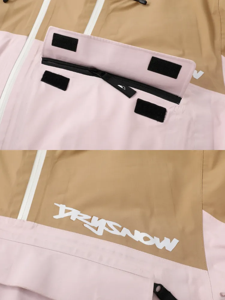 Drysnow Pink Patchwork 3L Ski Jacket - Unisex