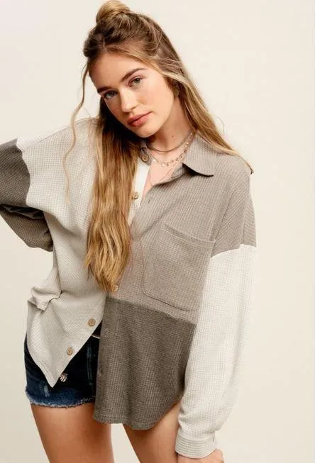 Grey color combo Sweater