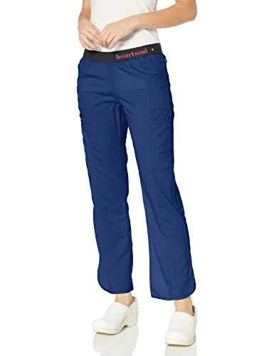 HeartSoul 20101A Scrubs Women's Head Over Heels so in Love Low Rise Pull-on Pant