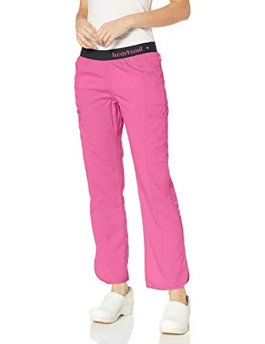 HeartSoul 20101A Scrubs Women's Head Over Heels so in Love Low Rise Pull-on Pant