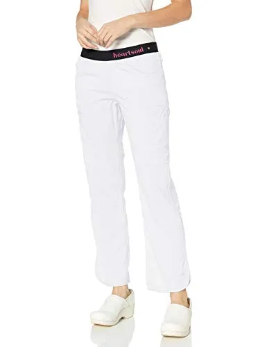 HeartSoul 20101A Scrubs Women's Head Over Heels so in Love Low Rise Pull-on Pant