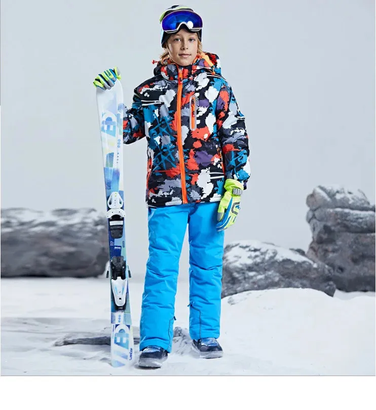 KULUOXING Winter Kids Ski Suit