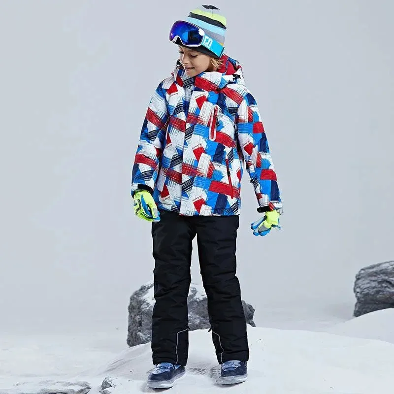 KULUOXING Winter Kids Ski Suit