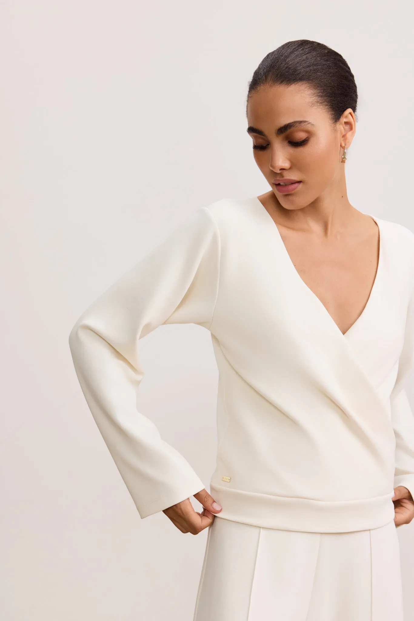 LARA wrap top - Marshmellow