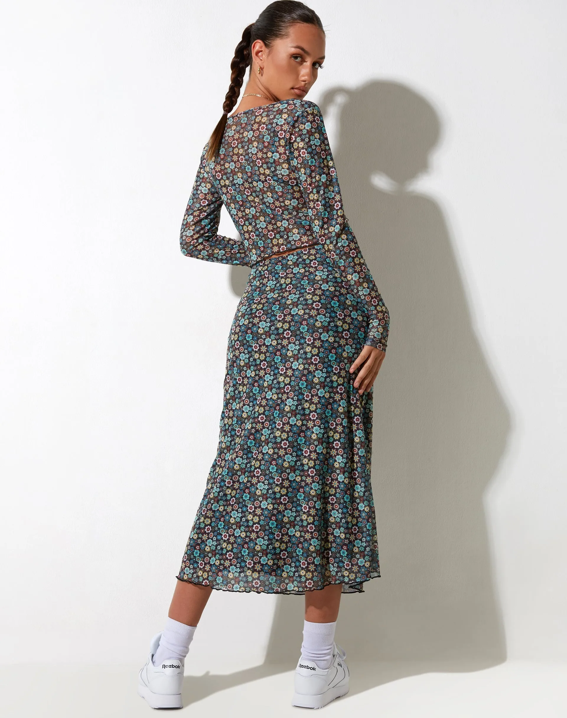 Lassie Maxi Skirt in Folk Floral