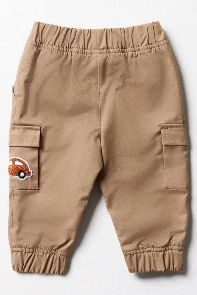 Lined Cargo Pants Natural