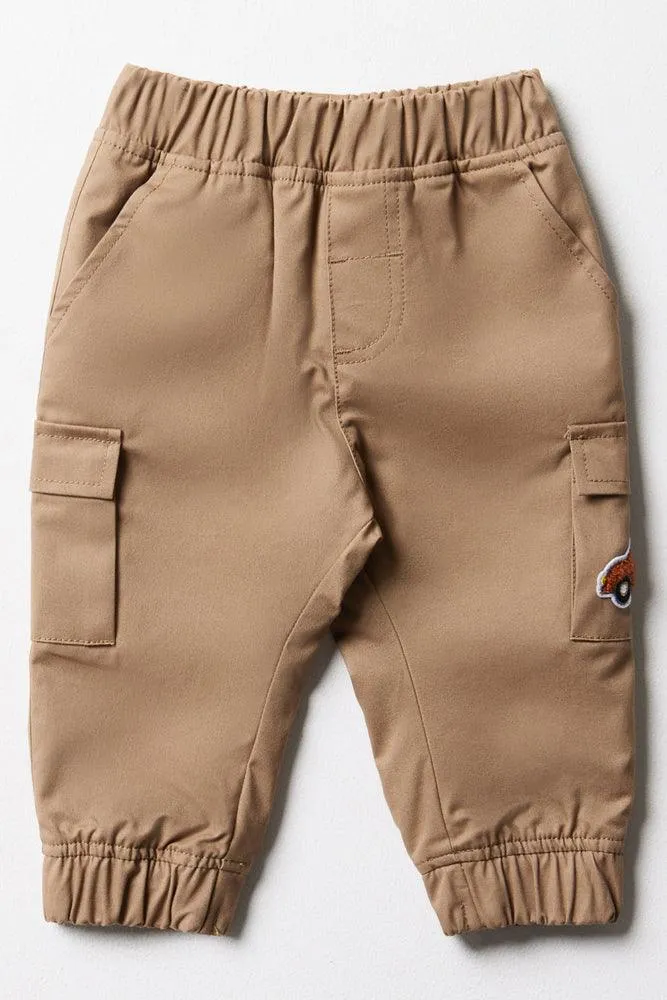 Lined Cargo Pants Natural