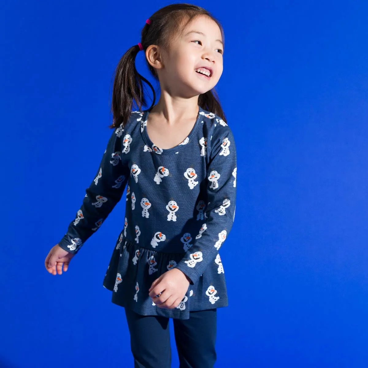 Long Sleeve Peplum Tee_Disney's Frozen Olaf