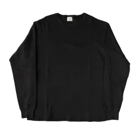 Loop & Weft Classic Royal Rib Knit Crewneck Thermal (Black)