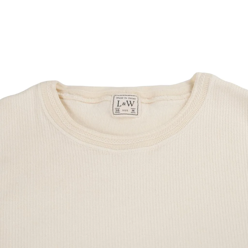 Loop & Weft Classic Royal Rib Knit Crewneck Thermal (Ivory)