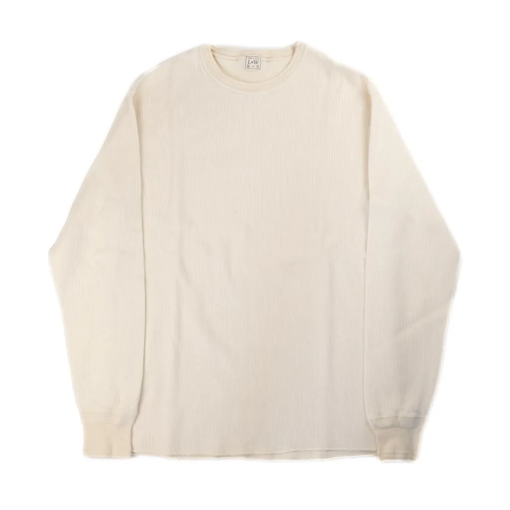 Loop & Weft Classic Royal Rib Knit Crewneck Thermal (Ivory)