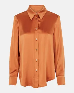 MATT LATIA SILK BLEND BLOUSE - COPPER