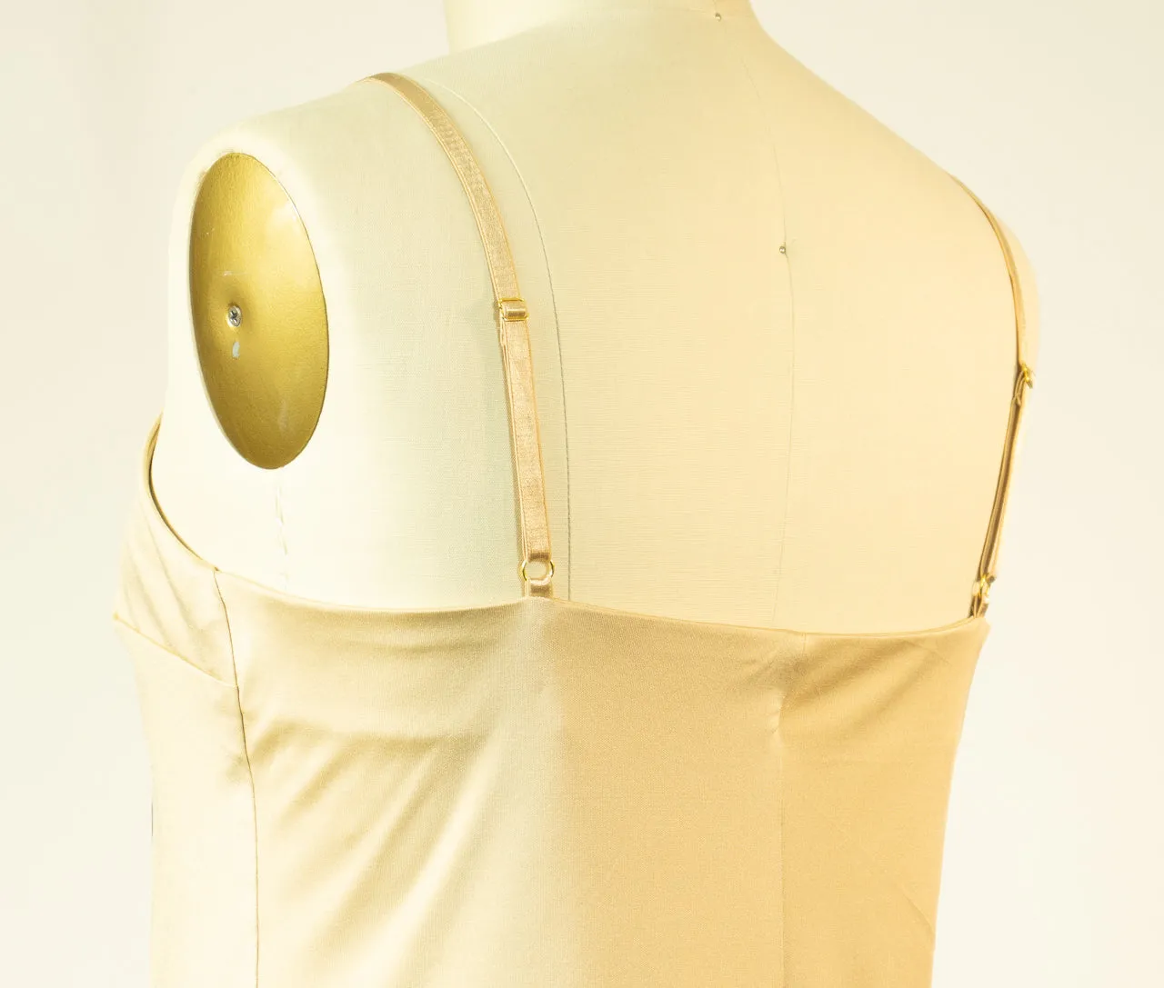 Patchwork Medium Silk Knit Camisole Light Peach