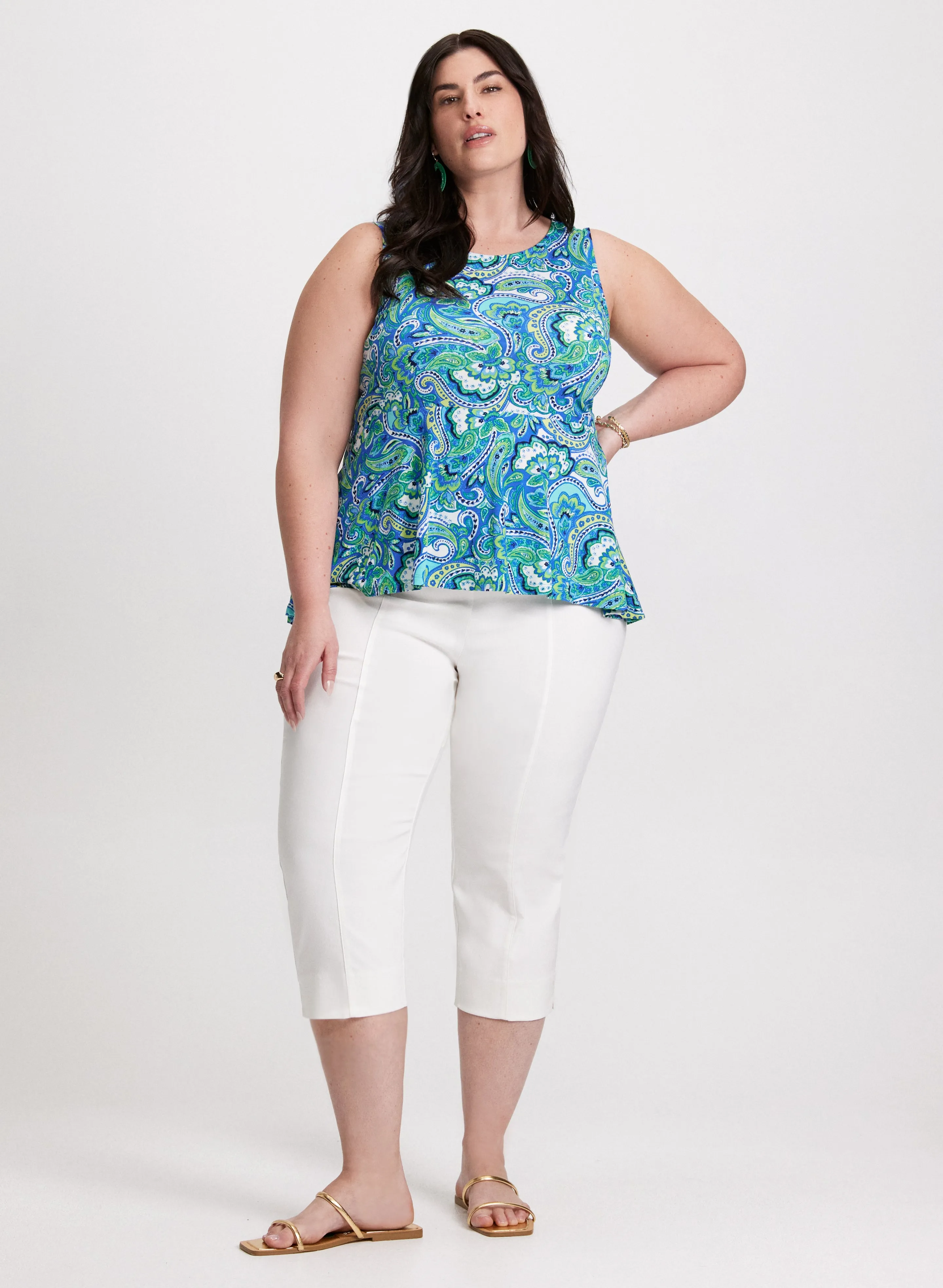 Peplum Paisley Top