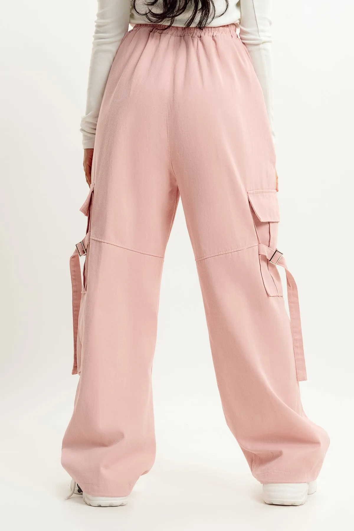 Pink Street Style Cargo Pant