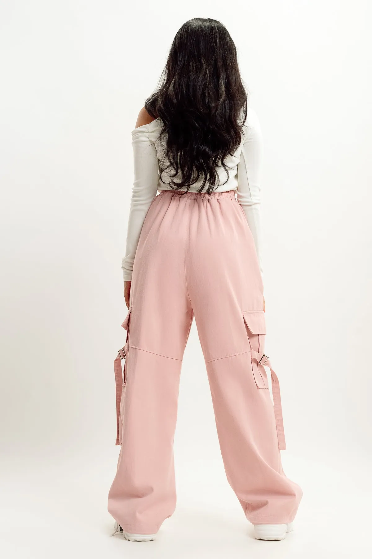 Pink Street Style Cargo Pant