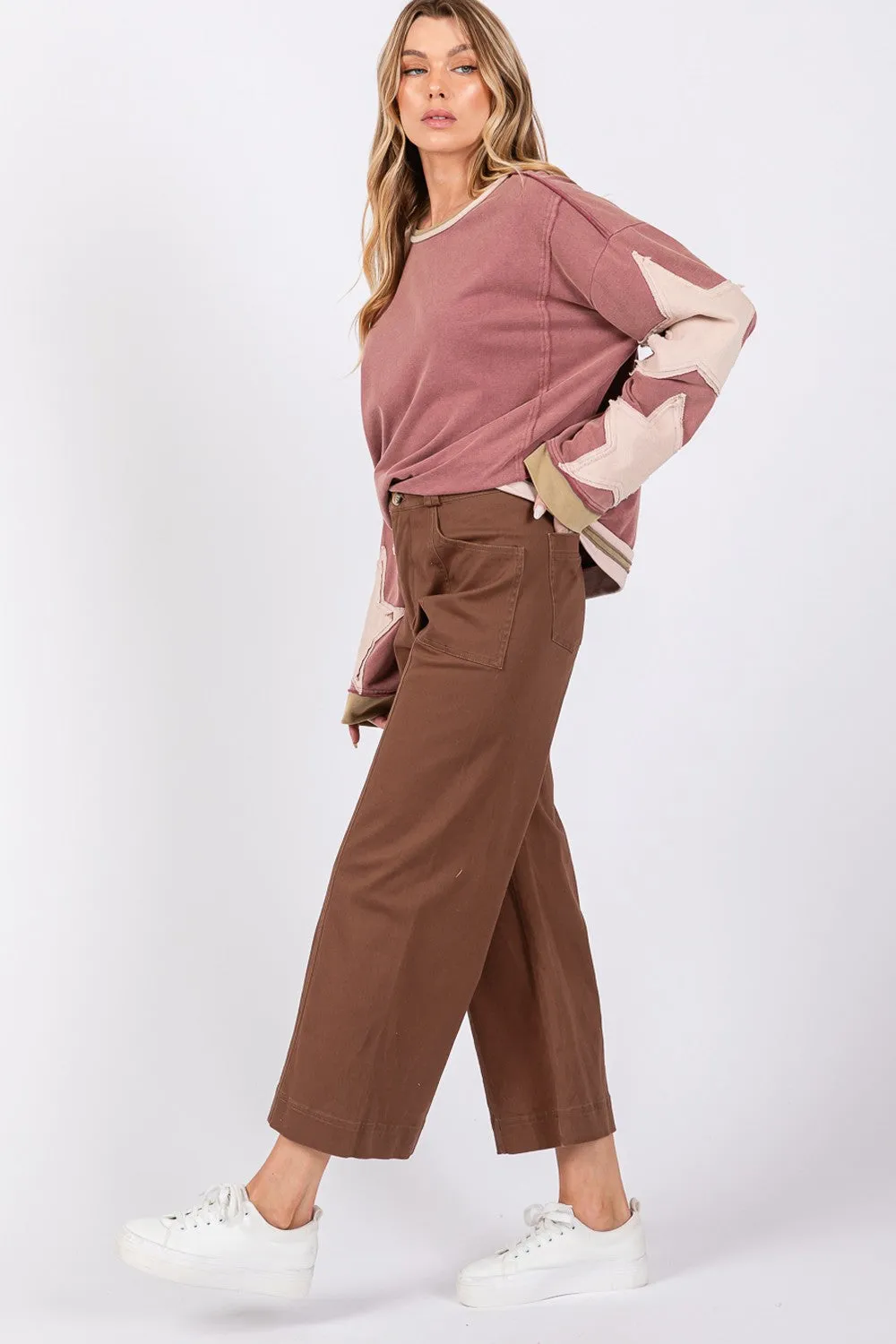 SAGE   FIG Wide Leg Cropped Pants