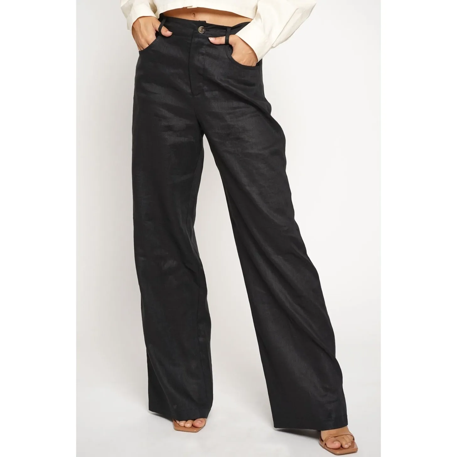 Sans Souci Linen Wide Leg Pants