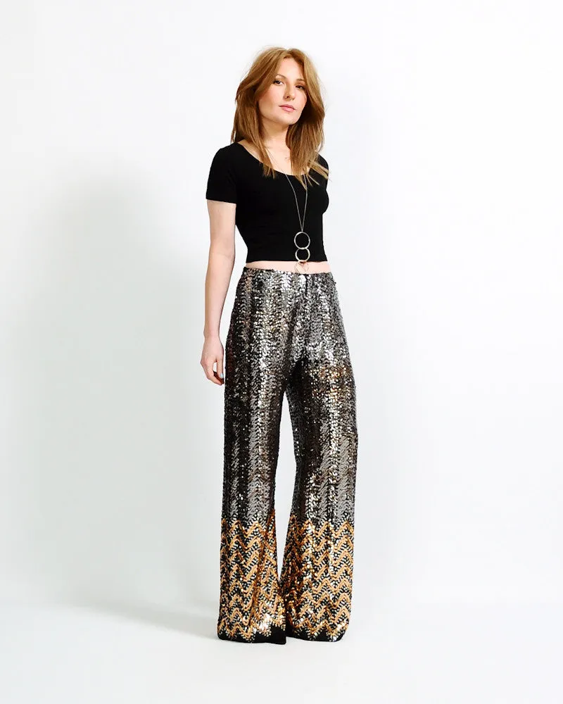 Sequin Wide Leg Pants