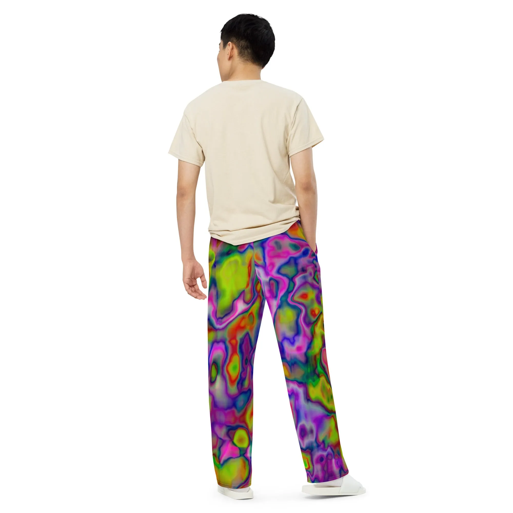 Weed All-over print unisex wide-leg pants