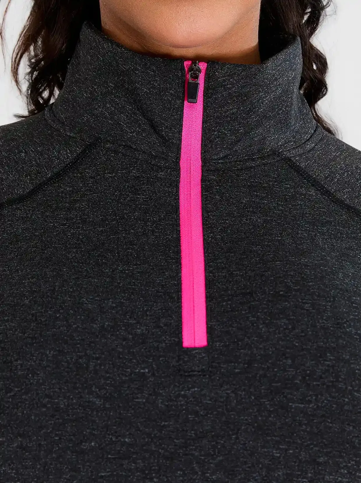 Women's Quarter-zip Fleece Top with thumb holes