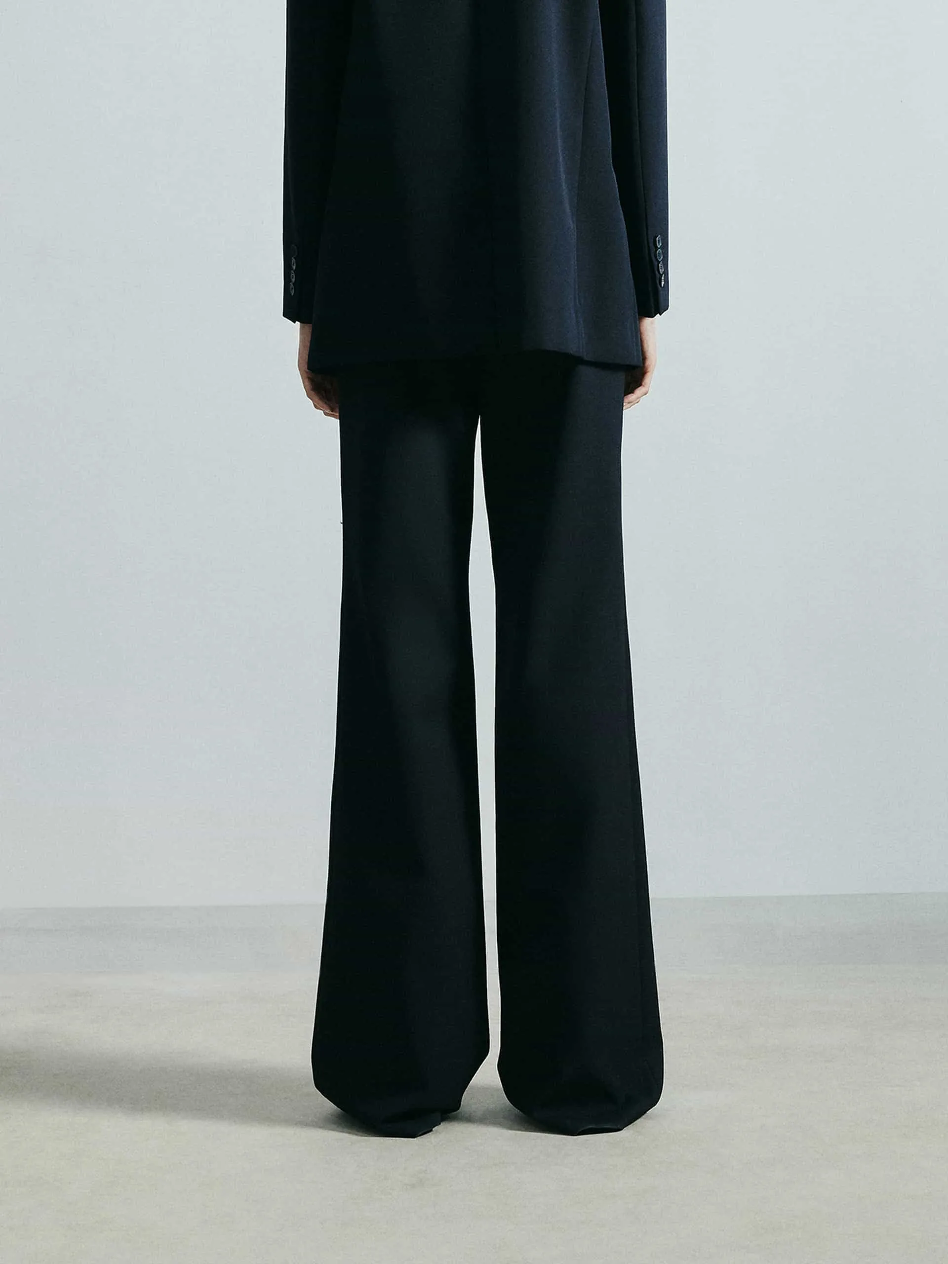 Wool Wide Leg Pants