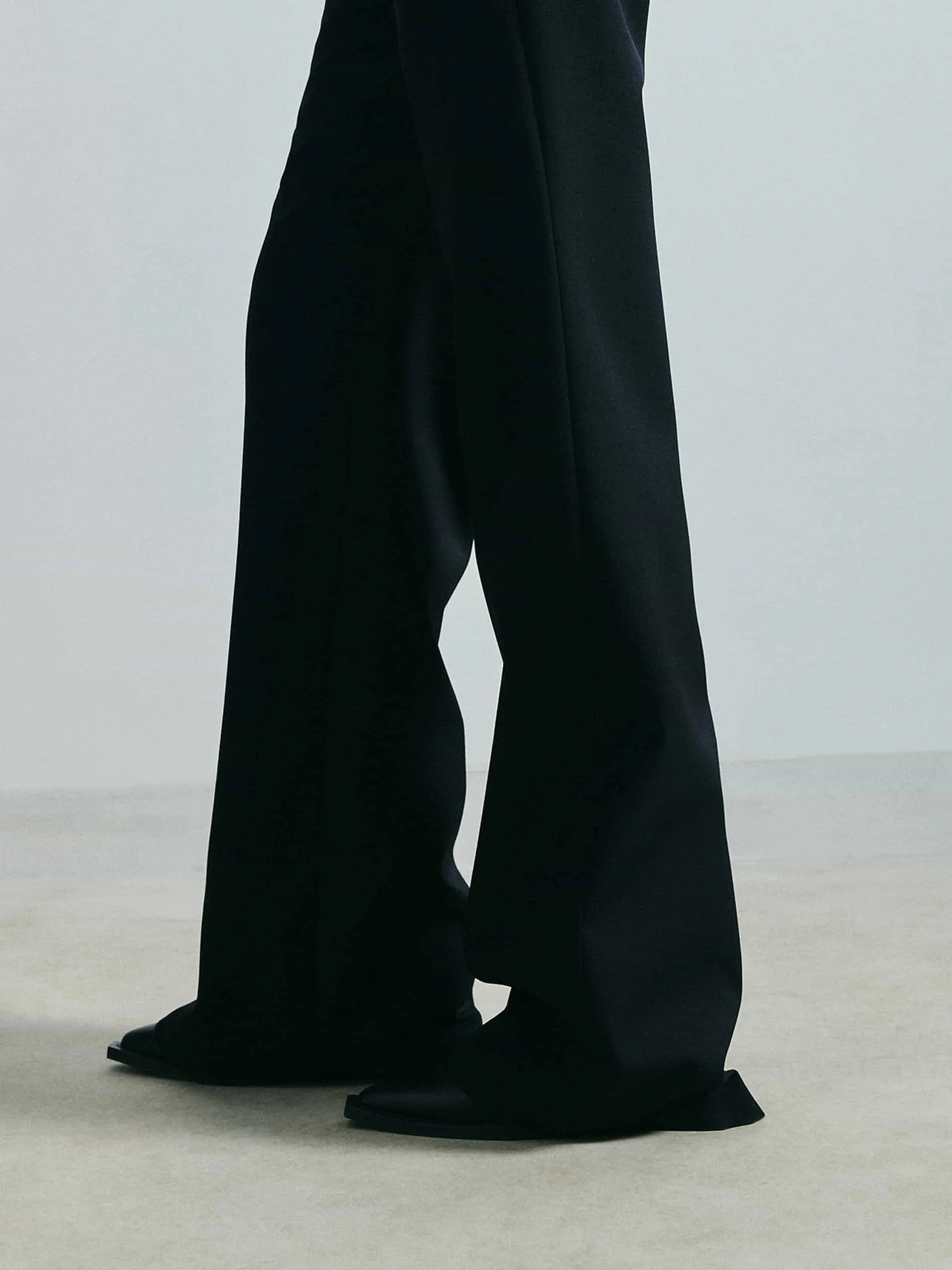 Wool Wide Leg Pants